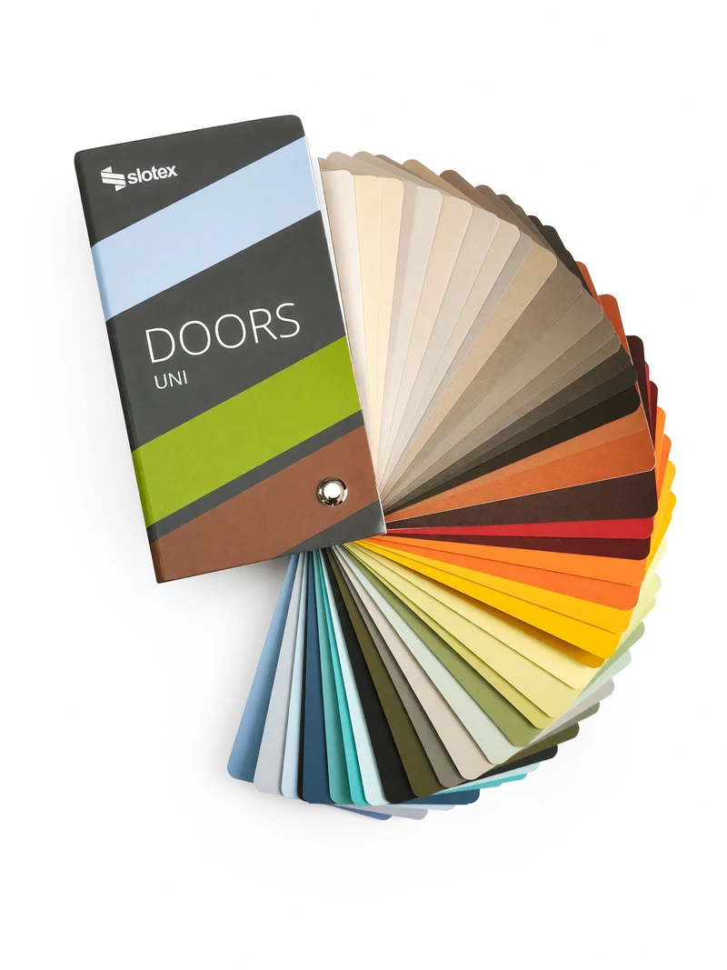 Веер однотонных покрытий Slotex Doors UNI